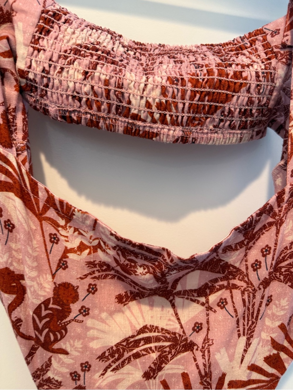 Anthropologie Pink and Red Floral Fringe Maxi Dress - Picture 6 of 6